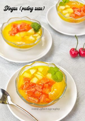 Foto resep Dingsu ah (puding susu buah)