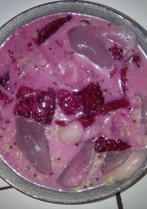 Foto resep Es buah naga+rambutan