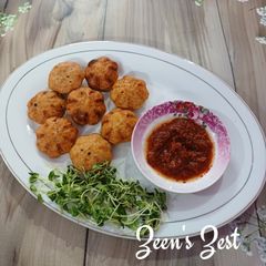 A picture of Sprouted Moth Beans Appe/Paniyaram.