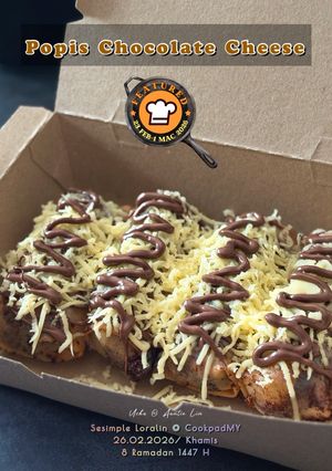 Gambar Popia Pisang Chocolate Cheese (+ Tips Lembutkan Kulit Popia)
