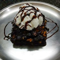 Chocolate Walnut Brownie with Ice-Cream!! A picture of Chocolate Walnut Brownie with Ice-Cream!!.
