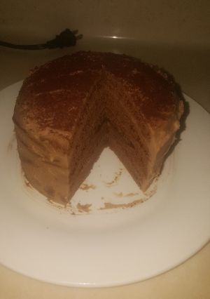 Una foto de Bizcocho de chocolate en sartén