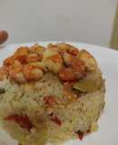 Nasi Liwet Udang Kupas Rice cooker