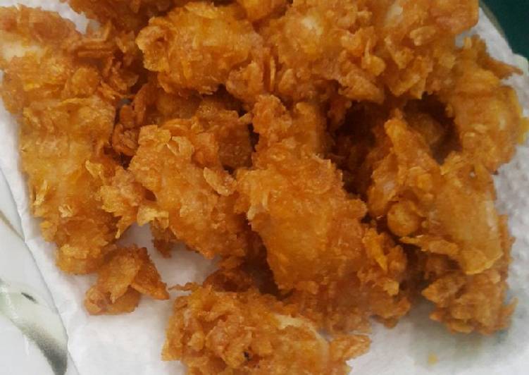 Resep Ayam Goreng Corn Flakes, Enak
