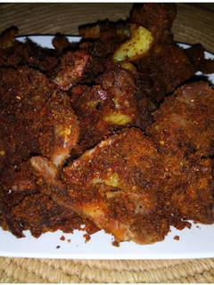 A picture of Home made tsire/ suya.