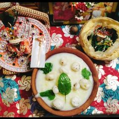 A picture of Charnamrit /Panchamrit (Bhog Prasad).