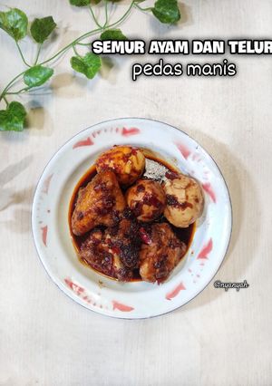 Foto resep Semur Ayam dan Telur Pedas Manis