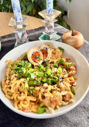 A picture of Silken Tofu Peanut Noodles.