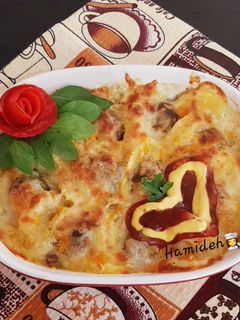 عکسی از دستور گراتن گوشت و قارچ(فرانسوی)🇨🇵