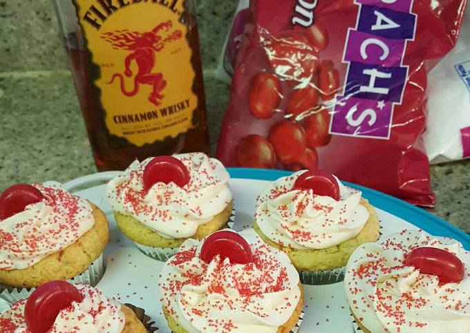 Fireball whiskey cupcakes