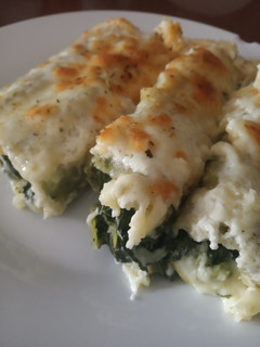 Una foto de Canelones de espinacas