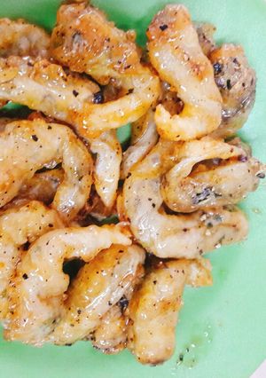 Hình của món Tôm thẻ kho tiêu(món chay).