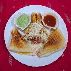 Club & cheese sandwich A picture of Club & cheese sandwich.
