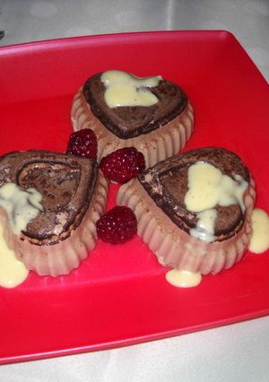 O poză a rețetei Panna cotta cu ciocolată.