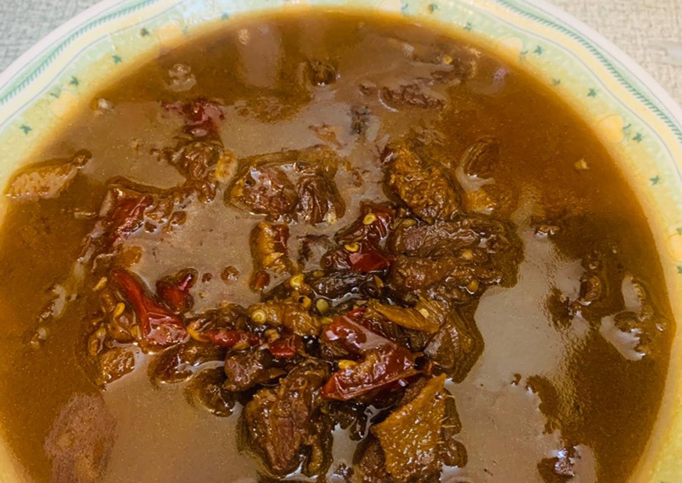 Daging sapi masak kecap pedas