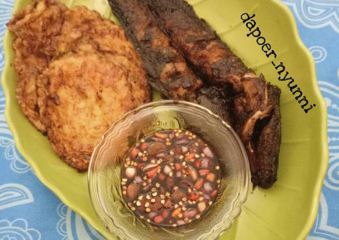 Lele & Telur Bakar Teflon Plus Sambal Kecap