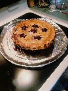 A picture of BlackBerry pie.