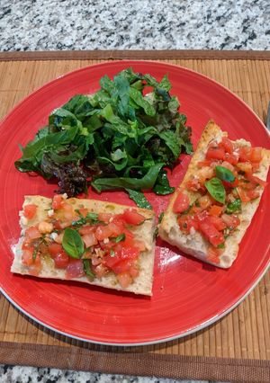 Una foto de Bruschetta tradicional
