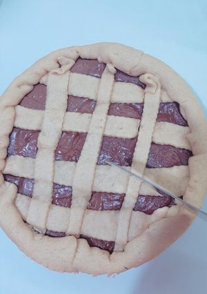A picture of Nutella tart without butter.