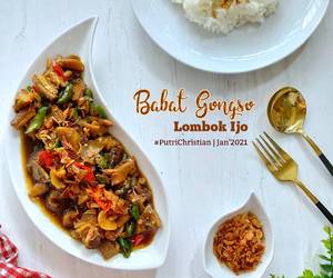 Resep Mudah Babat Gongso Lombok Ijo Enak Bergizi