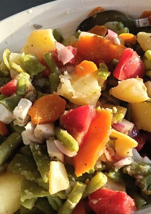 Una foto de Ensalada templada de judías verdes