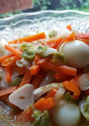 Foto resep Tumis Sawi Putih,Wortel&Telur Puyuh