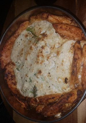 Csirkés karfiolkrémes torta :) recept fotója