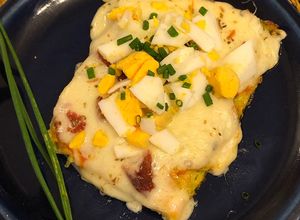 Una foto de Tarta de Zucchini con queso y bacon🤤🤤🤤