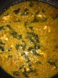 Lentils with spinach