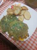 Fritos de acelga con papas doradas