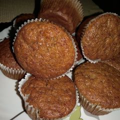 A picture of Banana muffins#seasonal ingredients.
