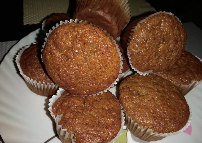 Recipe of Quick Banana muffins#seasonal ingredients