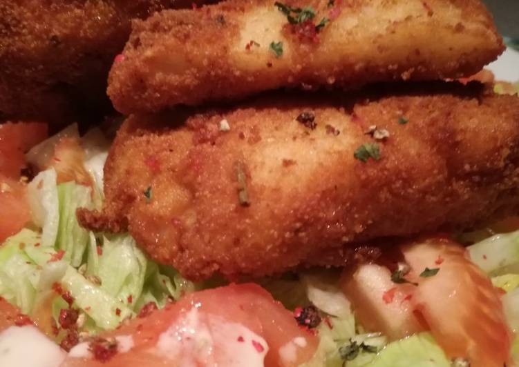 Tranci di baccalà impanati al curry