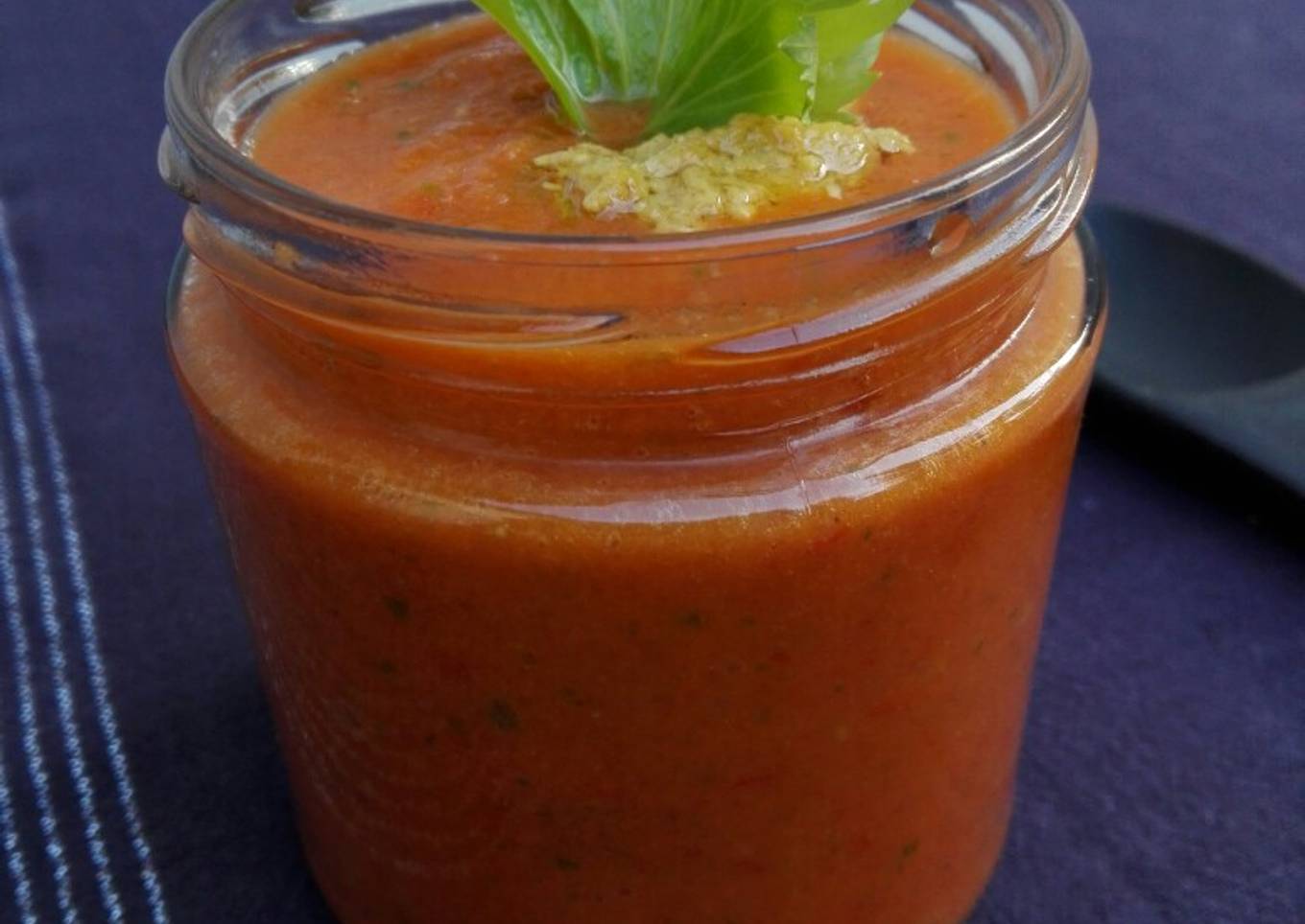 Gazpacho andaluz a la mostaza