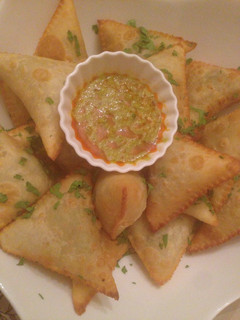 A picture of Czambosa chicken homemade dough.
