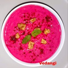 A picture of Beetroot & Walnut Raita.