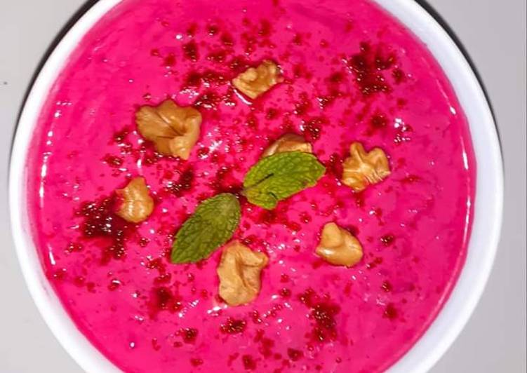 Step-by-Step Guide to Make Super Quick Homemade Beetroot &amp; Walnut Raita