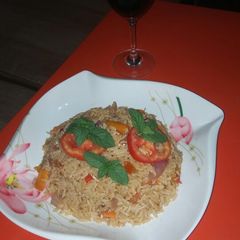 A picture of Jollof Rice.