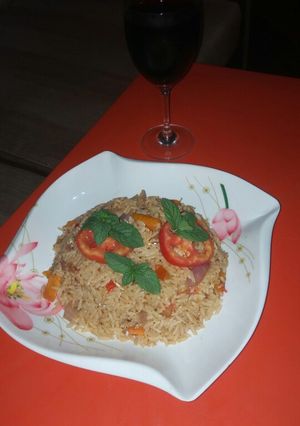 A picture of Jollof Rice.