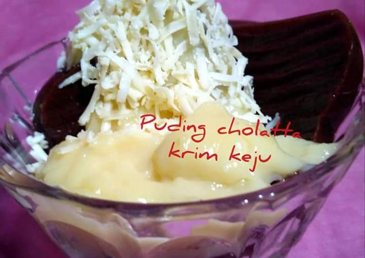 Puding cholatta krim keju