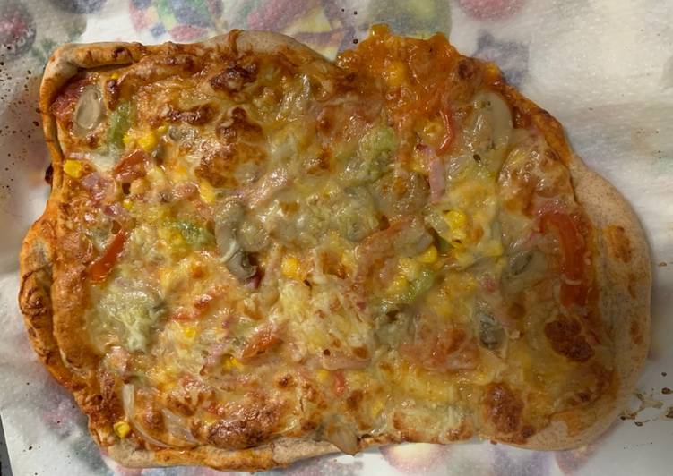 Masa de pizza con harina de espelta integral en Mambo