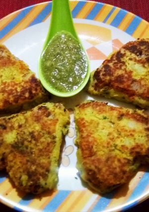 A picture of Kabuli chana kabab.