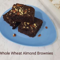 Whole Wheat Almond Brownies A picture of Whole Wheat Almond Brownies.