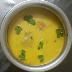 Moong dal ki kadhi (split green gram curry) A picture of Moong dal ki kadhi (split green gram curry).