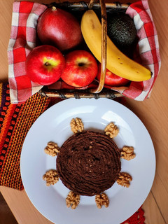 Una foto de Mega galleta de banana y cacao con harina de coco 🥥 sin azúcares agregados ni edulcorantes ni miel