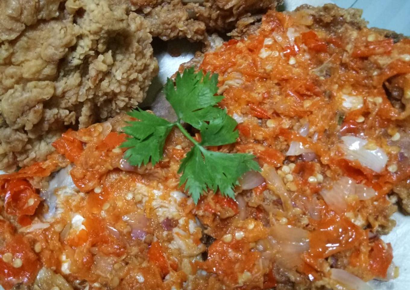 Ayam geprek dadakan
