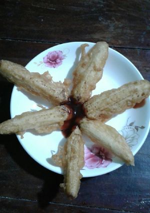 Hình của món Bắp non chiên chay.
