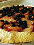Galette pesche e mirtilli