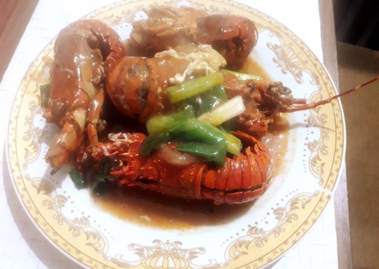 Lobster black pepper telor non msg