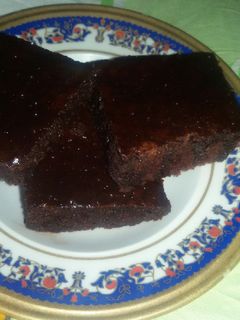 صورة لوصفة كيكة بصوص الشوكولاته